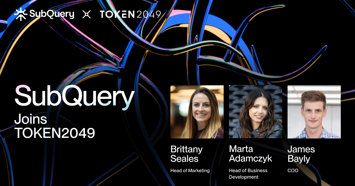 SubQuery joins TOKEN2049, the Crypto World’s Premier Event